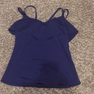 Lands End Navy Tankini Top